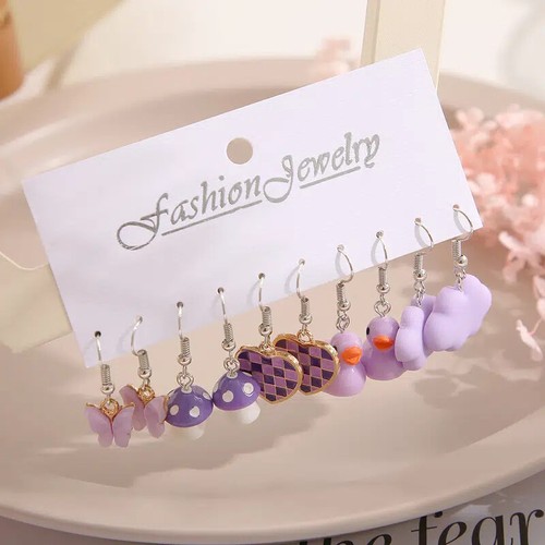 Lotes a Granel Juego de Pendientes Perla Mariposa Hongo Corazón Estrella Pendientes de Tachuelas NUEVOS - Imagen 14 de 28