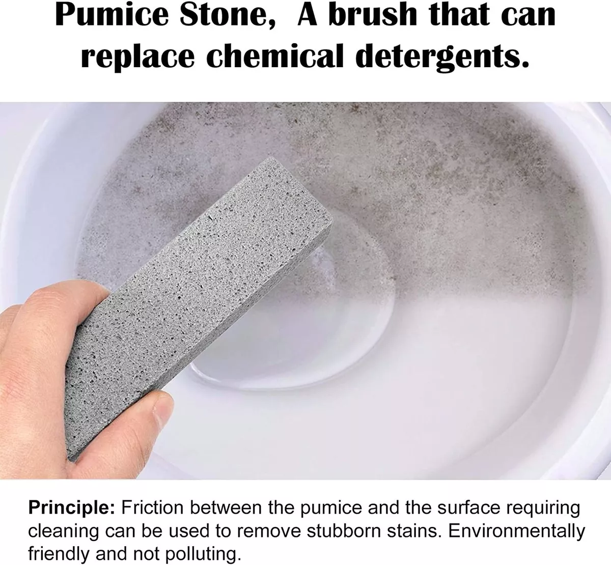 2x Estropajo de piedra pómez para inodoro, baño, inodoro, quitamanchas