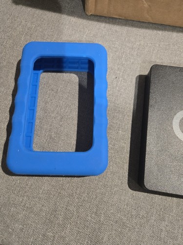 G-Technology 4TB G-DRIVE ev RaW USB 3.0 Hard Drive with Rugged Blue Bumper - Picture 2 of 6