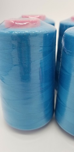 6 Big Spools Dark Turquoise Sewing Threads 6000 YARDS Per Cone T27 S/2 Quality - Picture 6 of 8