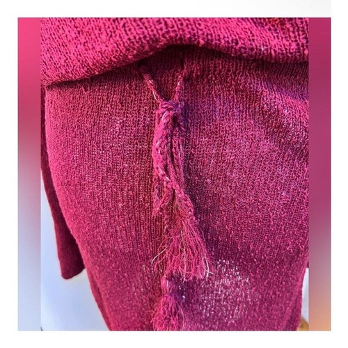 L*Space Topanga Langarmpullover Kleid Schwimmbezug burgunderfarben Strick Gr.XS - Bild 7 von 9