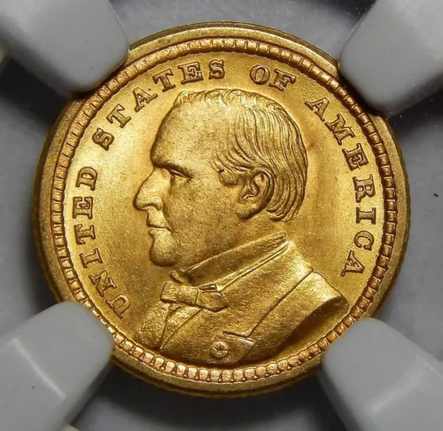 1903 NGC/CAC MS65 McKINLEY, LOUISIANA PURCHASE GOLD DOLLAR COMMEMORATIVE