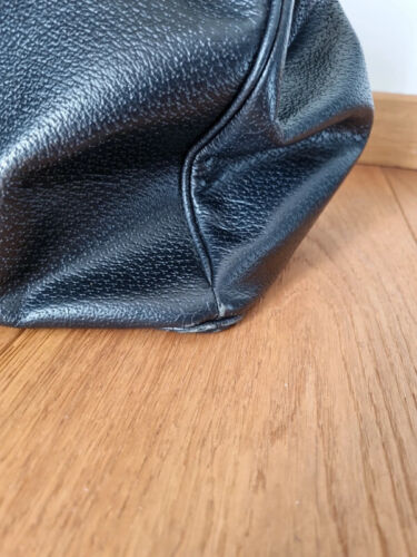 borsa vera pelle nera serratura lucchetto borsetta a mano artigianale - Foto 4 di 12