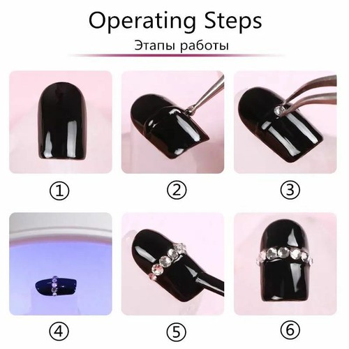 Nagel Mini Kristall Strasssteine klar flache Rückseite Hotfix Steine zum Selbermachen Dekoration 1 mm - Bild 7 von 17