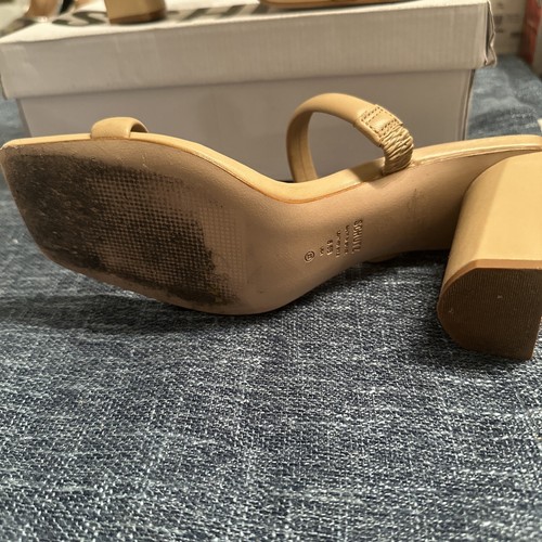 Schutz Ully Nappa Leather Sandals Heels Beige/Nude Women’s Size 8.5 A1108 - Picture 8 of 14