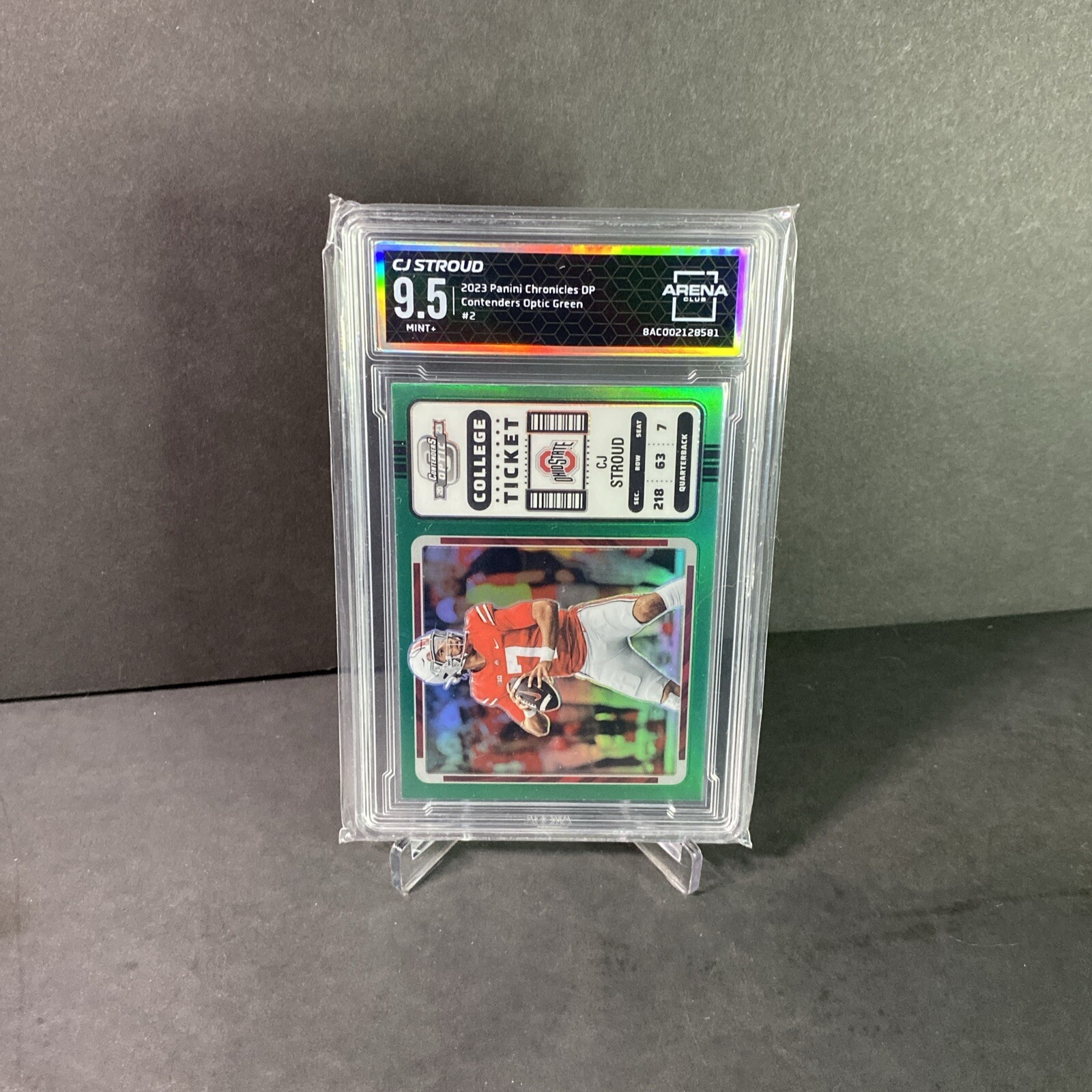 CJ Stroud 2023 Panini Chronicles Draft Picks Contenders Optic Green Arena 9.5