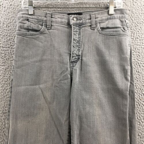 NYDJ Straight Leg Jeans Womens 10 (actual 31x29.5) Gray Denim Cotton Blend Zip - Picture 2 of 19