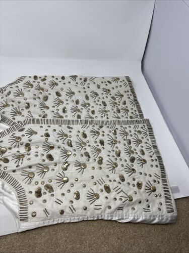 NWT Chico's Women's Size 2 White Ivory Gold Beaded Trinket Olivia Vest MSRP $114 - Picture 12 of 16