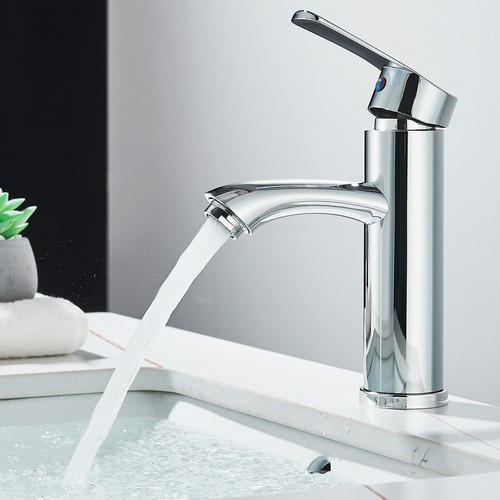 Modern Bathroom Sink Tap Cloakroom Vanity Basin Mixer Taps Single Lever Mono Tap - Picture 54 of 84
