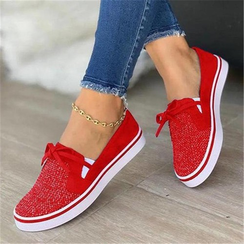 Women's Canvas Shoes Elastic Band Casual Sneakers Slip on Solid Color Female Ten - Picture 16 of 16