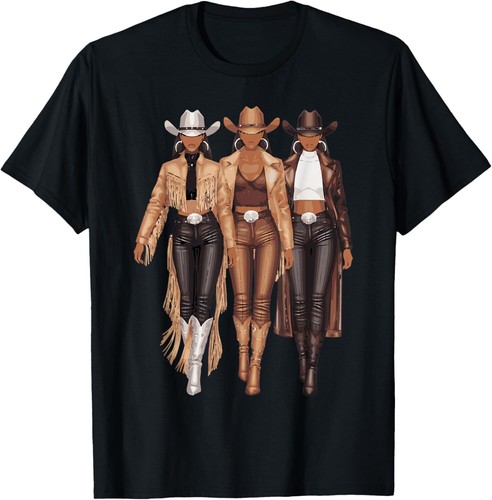 Black Cowgirl Western Tee Rodeo Country Women Juneteenth T-Shirt Hoodie