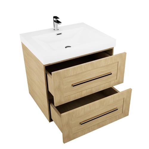 24" Bathroom Vanity Cabinet with Sink MDF Wall Mounted Vanity Closing Drawers - Picture 4 of 13