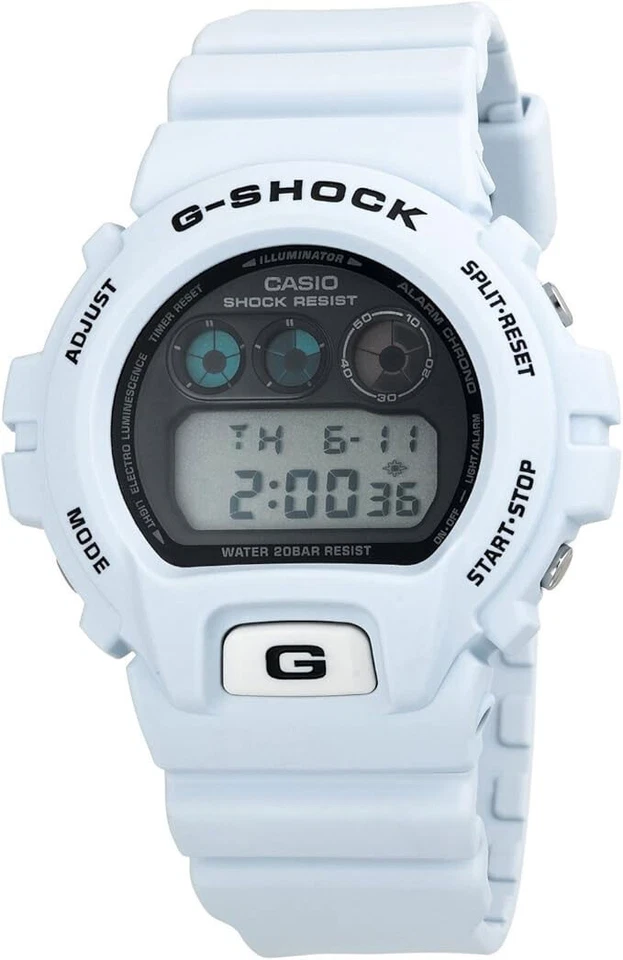 Correa de reloj Casio original G-Shock 16 mm BLANCA APAGADA DW-6900FS GOMA RESINA Foto 4 de 4