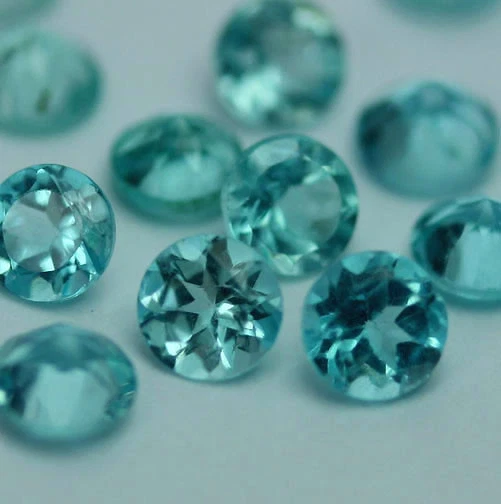 1 Paraiba Apatit 3,0mm (VVS) Rund - Bild 1 von 1