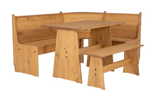 Kitchen Nook Solid Wood Corner Dining Breakfast Set Table Bench Chair Booth L - Picture 2 of 12