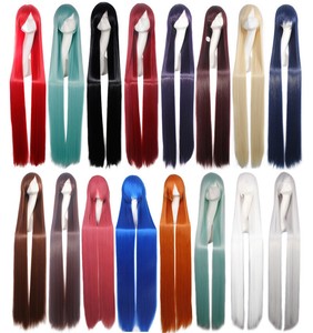 150cm-Long-Straight-Cosplay-Party-Wig-Heat-Resistant-12Colors-Multicolor-Wig-Cap
