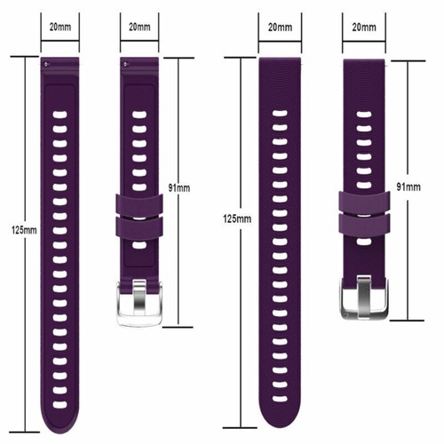 For Garmin Vivoactive3/Vivomove/Forerunner 245/645 Silicone Wrist Strap Belt - Picture 21 of 22