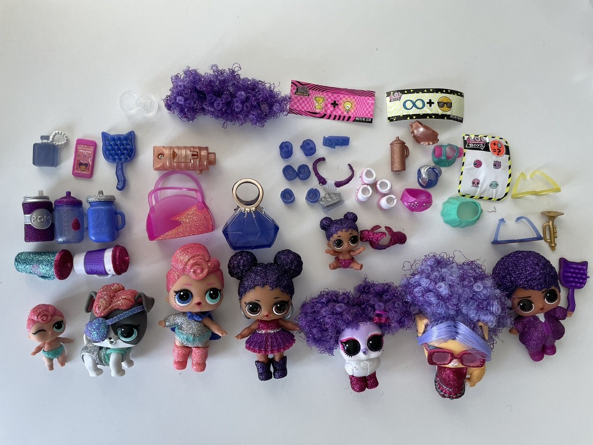 Lol Doll Purple Queen, Stardust And Purple Reign And Families