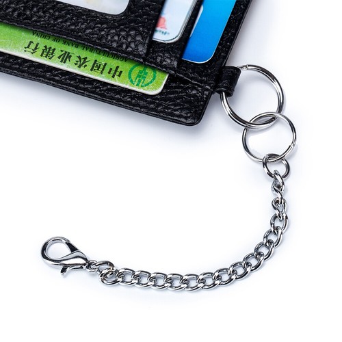 Men RFID Blocking Wallet Credit Card Holder ID Cards Change Purse with Key Chain - Picture 18 of 34