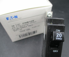 QTY: 1 EATON CHB120 1-P 20A 120/240V BOLT ON CIRCUIT BREAKER 'SAMEDAY SHIP'