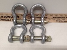4 Lot 5/8" D Ring Bow Shackle Screw Pin Clevis Rigging Jeep Towing 3.25 Ton