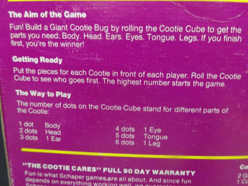 Vintage 1977 Schaper Giant Cootie Game & Bank, Please Read - Picture 10 of 11