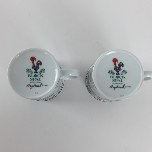 2 Daybreak Coffee Mug Cup by BLOCK SPAL Rooster Country Farmhouse Portugal 1986 - Picture 6 of 9