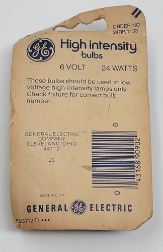 GE High Intensity 6 Volt 24 Watt Bulbs 24 RP/ 1133 2 Pack - Picture 2 of 2