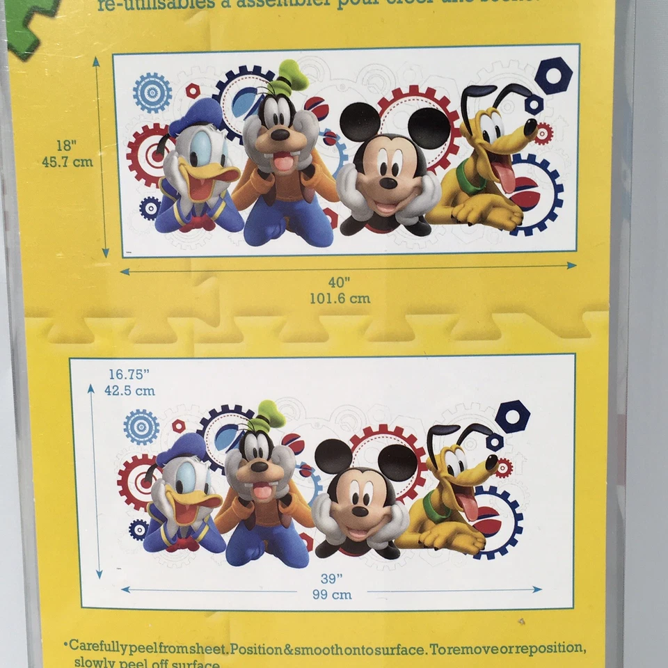 DISNEY MICKEY MOUSE & FRIENDS CLUBHOUSE ALCAPARRAS pegatina de pared MURAL calcomanía Plutón + Foto 3 de 4