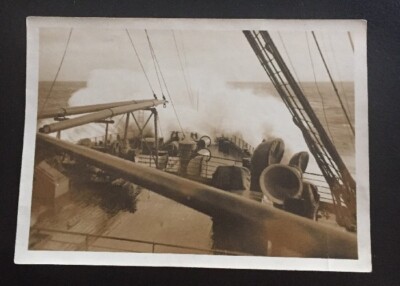 Large Photo Storm Drive on the Steamer Columbus to America 1925