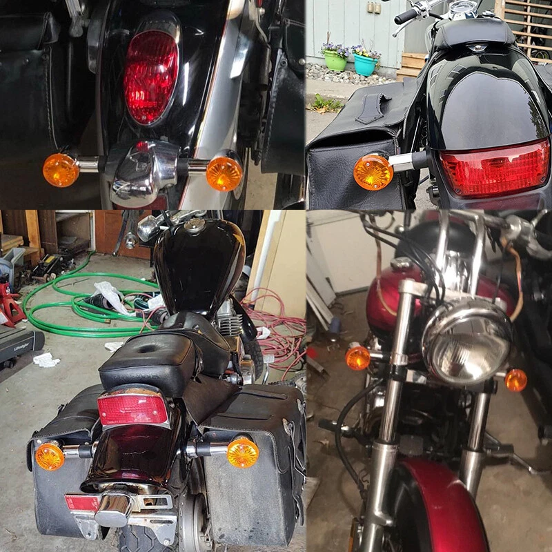 4X Luces de señal de giro ámbar para Honda Gold Wing GL 1100 1200 1500 1800 VT1100 Foto 3 de 4