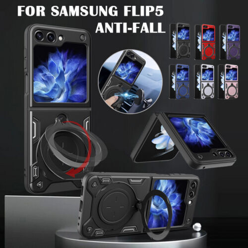 Für Samsung Galaxy Z Flip6 Flip5 Magnet Ring Ständer stoßfest MagSafe Hülle Cover - Bild 2 von 19