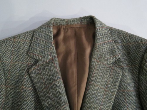 Jones Chalk & Dawson Savile Row London herringbone tweed hacking sport coat 44 R - Picture 11 of 15