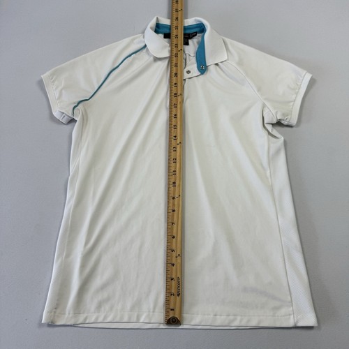 Ralph Lauren RLX Women's Polo Shirt Snap Button Performance Short Sleeve White M - Picture 7 of 10