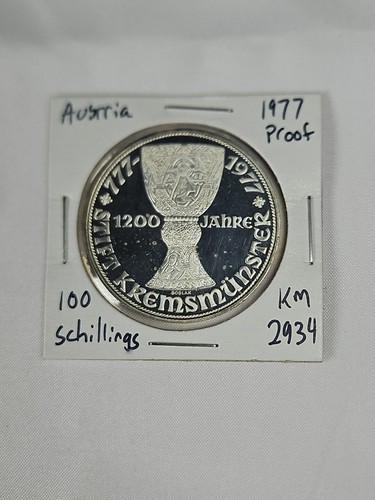 1977 Austria - Proof 100 Schilling Coin - Monastery - KM# 2934