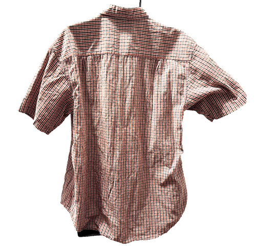 Grey Elephant Button Down Short Sleeve Mens Size L Seersucker Cotton - Picture 6 of 12