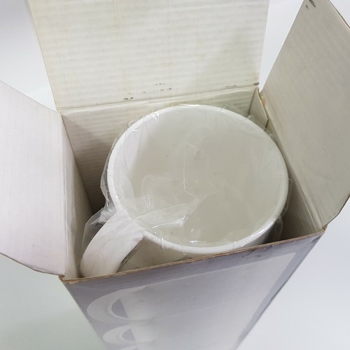 Vtg design Decor Alfresco Plastic Stackable Mugs (4) cups white modular rare NOS - Bild 3 von 12
