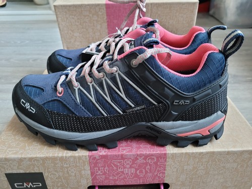 Zapatos bajos de trekking senderismo CMP Rigel para mujer 3Q54456 azul/coral talla UK 5.5/EU 39 - Imagen 4 de 17