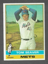 1976 Topps Baseball #600 Tom Seaver NM card Mets Reds HOFer Near Mint SHARP!