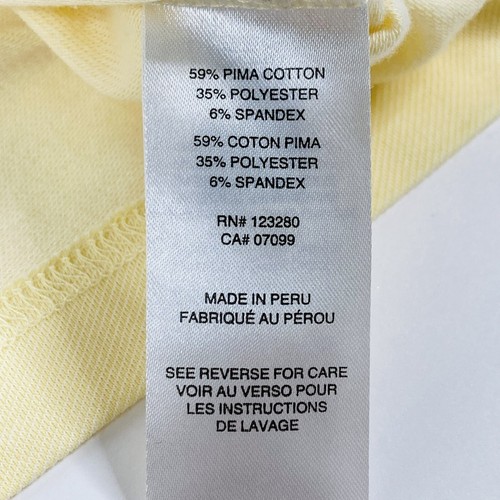 Travis Mathew Polo Mens 2XL Pima Cotton Blend Golf Button Polo Striped Yellow - Picture 7 of 14