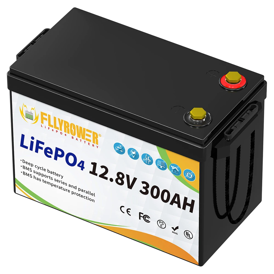 48V 300Ah LiFePO4 Lithium Battery (4 Pack 12v 300AH) Deep Cycle for RV ...
