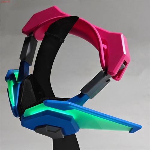 OW2 D.Va Cosplay Bluetooth Wireless Headhone LED Light Headset Props Headband - Picture 5 of 14