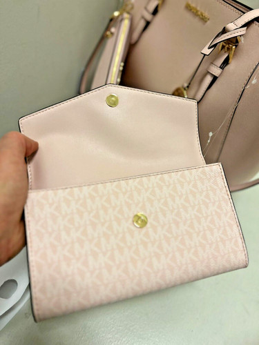 Borsa a tracolla Michael Kors Charlotte grande 3 in 1 borsa in pelle rosa MK - Foto 6 di 24
