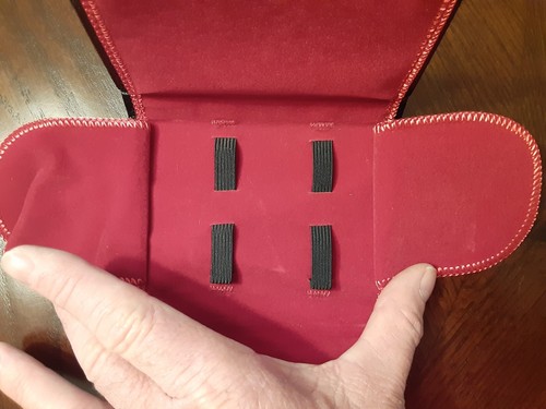 VTG. IBCA BLADE BLACK LEATHER W/RED VELVET INTERIOR KNIFE HOLDER ONLY NO KNIVES - Picture 9 of 13