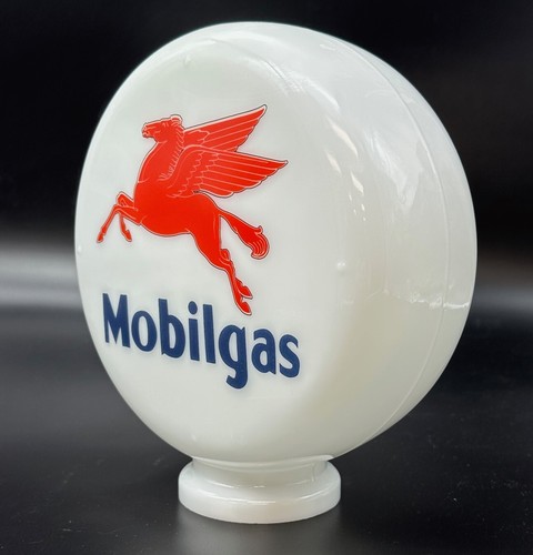 Mobilgas 8" Milchglas Mini Zapfsäule Globus - Bild 11 von 18