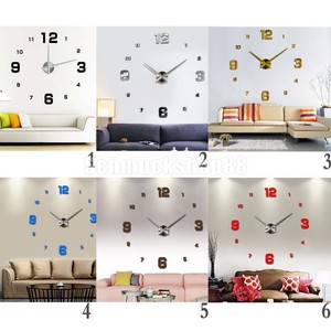 Moderne DIY Wanduhr Küchenuhr Uhr für Wohnzimmer Büro , 3D Spiegel ... Moderne DIY Wanduhr Küchenuhr Uhr für Wohnzimmer Büro , 3D Spiegel ...
