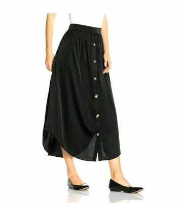 button down midi skirt with pockets