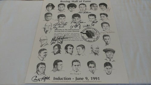 1991 IBHOF Boxing Induction Autographed 16x20 Poster JSA LOA COA Pep Patterson - Picture 1 of 4
