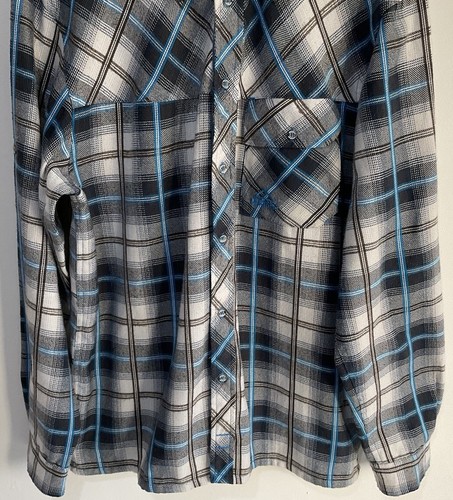 McKinley Dry-Plus Mens Button Up Plaid Camping Hiking Shirt Size Large - Picture 6 of 24