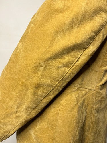 Vintage Korean BENTLEY Faux Camel Suede Men's Winter Coat with Panels 1970s - Picture 5 of 10